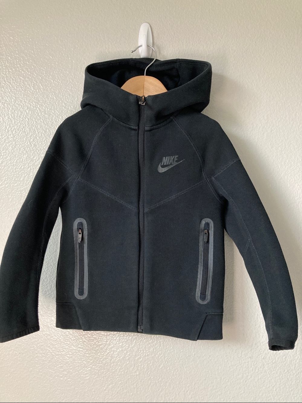 Nike Sportswear Tech fleece Bonded jersey full zip hoodie jacket sz S 4-5yrs